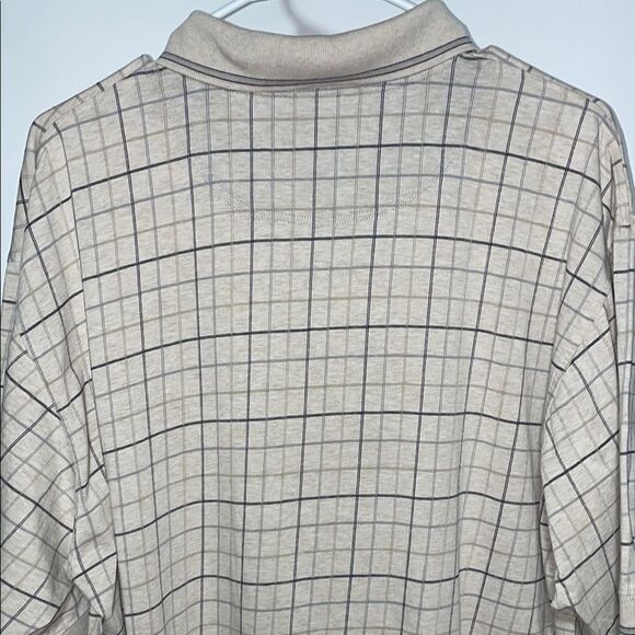 Tan Polo Shirt with Classic Collar and Ribbed Cuffs - Picture 6 of 9